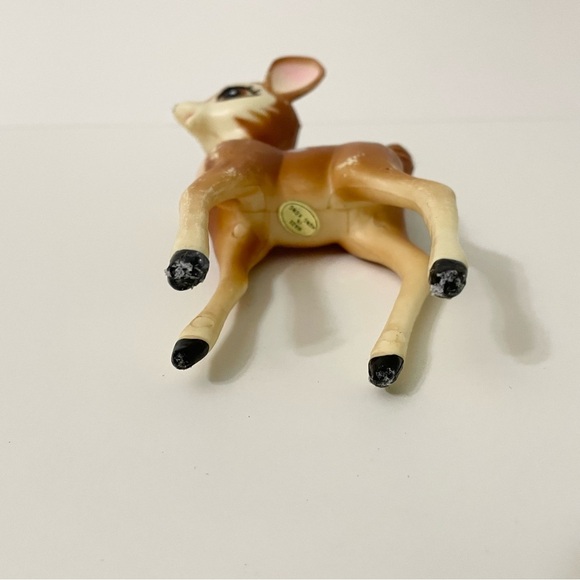 Vintage Bambi Deer Fawn Hard Plastic Figurine 6” Tall Hong Kong - Picture 15 of 16